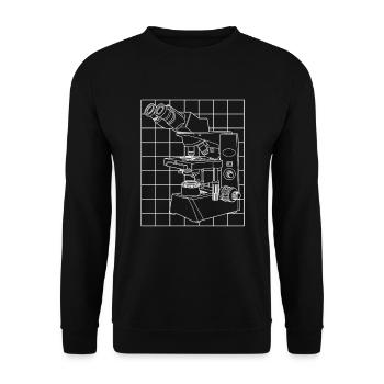 Biology Biologist Microscope - Unisex Sweatshirt - black - Front - Alina (178cm) & Michal (187cm)