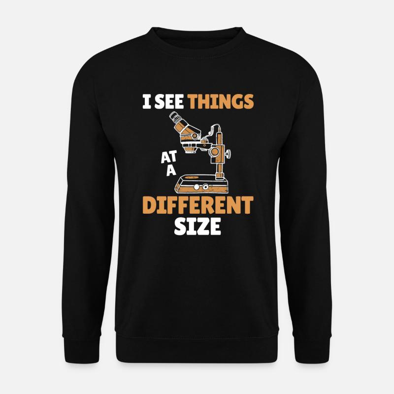 Biology Biologist Microscope - Unisex Sweatshirt - black