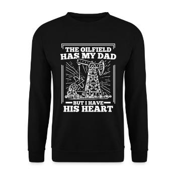 Plate-forme pétrolière du champ pétrolifère de Papa - Sweat-shirt Unisexe - noir - Devant - Alina (178cm) & Michal (187cm)