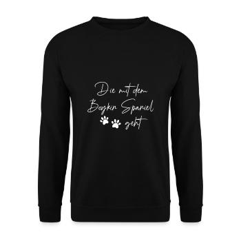 Boykin Spaniel - Unisex Pullover - Schwarz - Vorne - Alina (178cm) & Michal (187cm)
