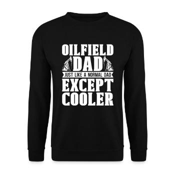 Oil Field Oil Rig Père Oilfield Papa - Sweat-shirt Unisexe - noir - Devant - Alina (178cm) & Michal (187cm)