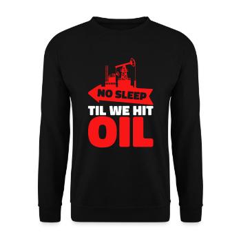 Humour sur les plates-formes pétrolières des champs pétrolifères - Sweat-shirt Unisexe - noir - Devant - Alina (178cm) & Michal (187cm)