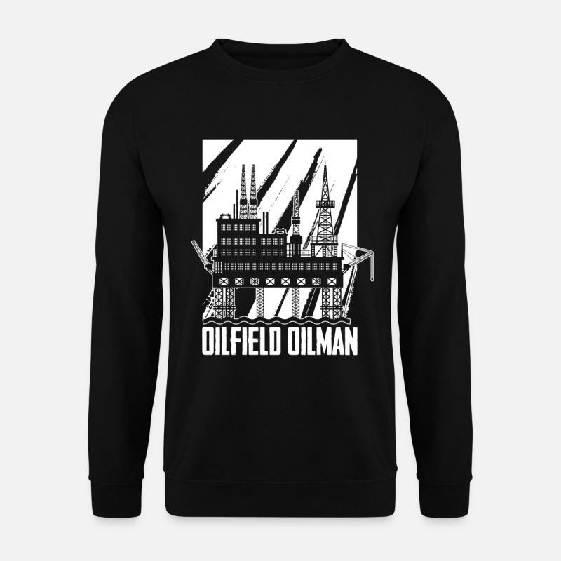 Ölfeld Bohrinsel Ölbohrinsel - Unisex Pullover - Schwarz