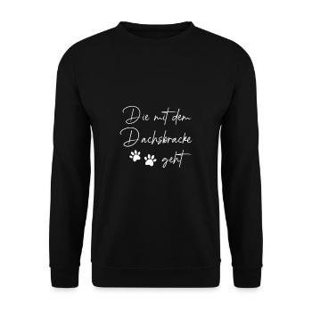 Dachsbracke - Unisex Pullover - Schwarz - Vorne - Alina (178cm) & Michal (187cm)