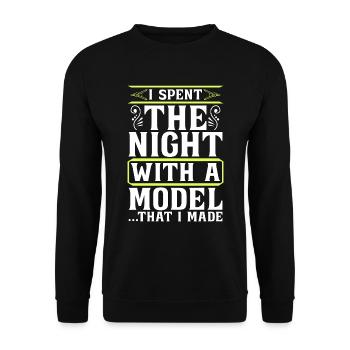 Architecte Architectes J’ai passé la nuit Architecture - Sweat-shirt Unisexe - noir - Devant - Alina (178cm) & Michal (187cm)