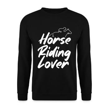 Horse Equestrian Sport Endurance Riding - Unisex Sweatshirt - black - Front - Alina (178cm) & Michal (187cm)