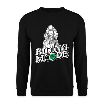 Horse Equestrian Sport Endurance Riding - Unisex Sweatshirt - black - Front - Alina (178cm) & Michal (187cm)