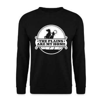 Horse Equestrian Sport Endurance Riding - Unisex Sweatshirt - black - Front - Alina (178cm) & Michal (187cm)