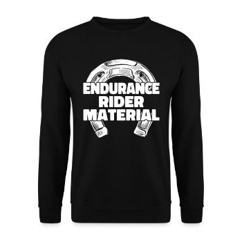 Cheval Sport équestre Fer à cheval Endurance Équitation - Sweat-shirt Unisexe - noir - Devant - Alina (178cm) & Michal (187cm)