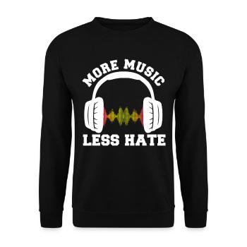 Headphones Music Lovers Women Musicians - Unisex Sweatshirt - black - Front - Alina (178cm) & Michal (187cm)