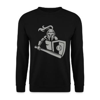Medieval Knight Baseball - Unisex Sweatshirt - black - Front - Alina (178cm) & Michal (187cm)