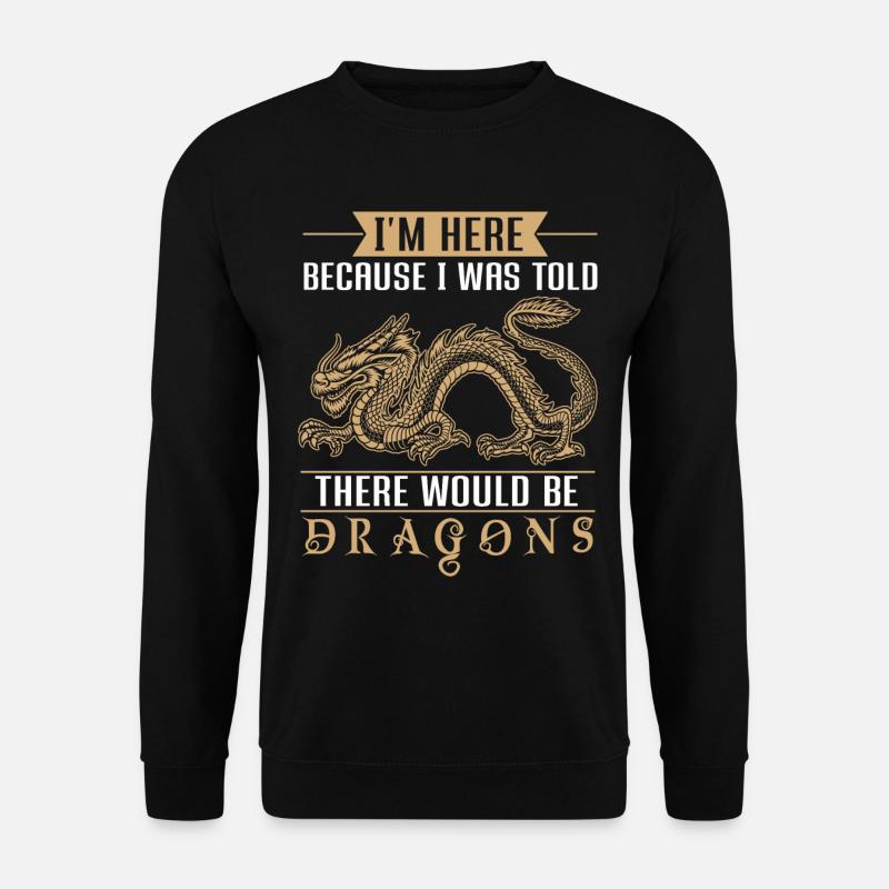 Men Boys Medieval Dragon Lover - Unisex Sweatshirt - black