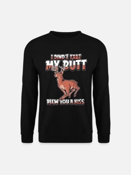 Hirsch Funny - Unisex Sweatshirt - black