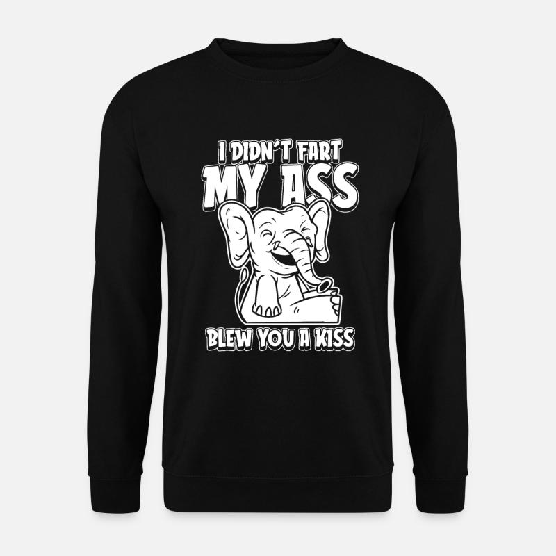 Elephant Funny - Unisex Sweatshirt - black