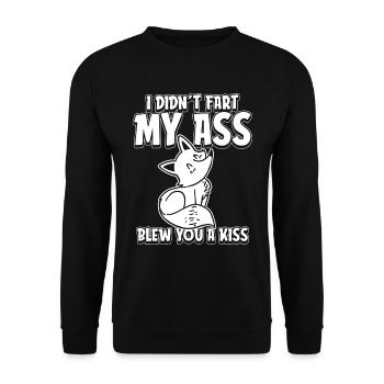 Fox funny - Unisex Sweatshirt - black - Front - Alina (178cm) & Michal (187cm)