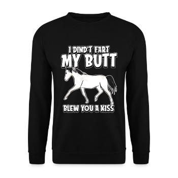 Sports équestres à cheval drôle - Sweat-shirt Unisexe - noir - Devant - Alina (178cm) & Michal (187cm)