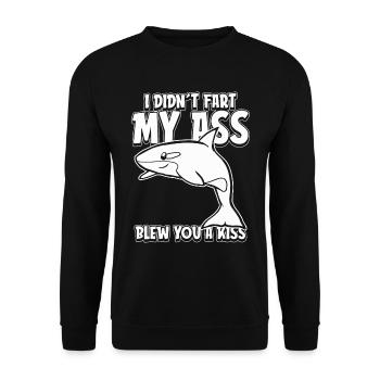 Shark Ironic - Unisex Sweatshirt - black - Front - Alina (178cm) & Michal (187cm)