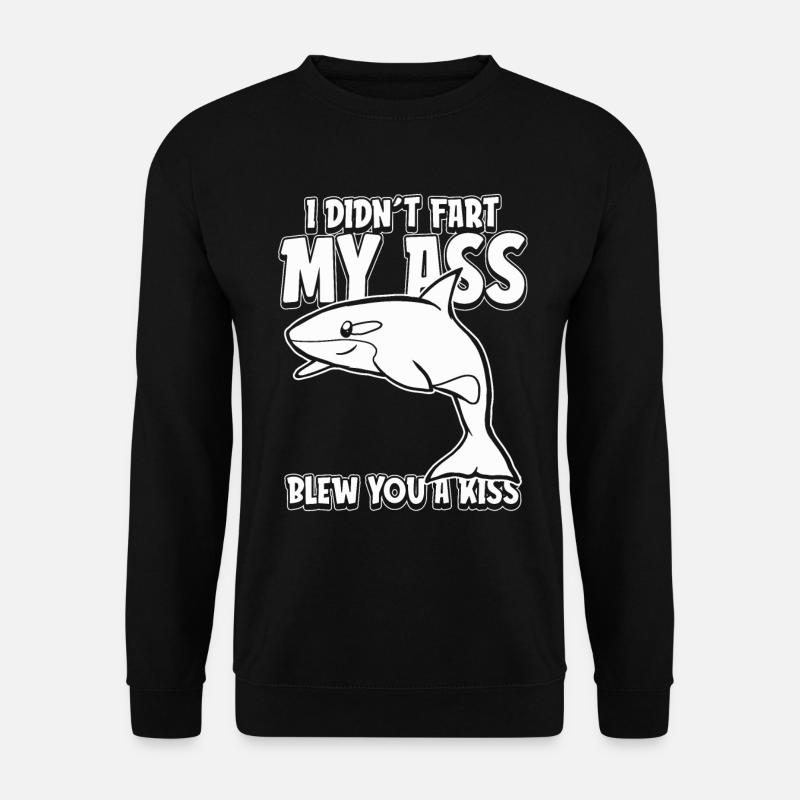 Haifisch Ironisch - Unisex Pullover - Schwarz
