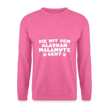 Alaskan Malamute - Unisex Pullover - Pink - Vorne