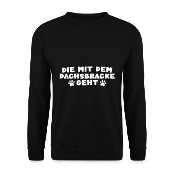 Dachsbracke - Unisex Pullover - Schwarz - Vorne - Alina (178cm) & Michal (187cm)