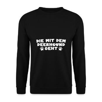 Deerhound - Unisex Pullover - Schwarz - Vorne - Alina (178cm) & Michal (187cm)