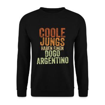 Dogo Argentino - Unisex Pullover - Schwarz - Vorne - Alina (178cm) & Michal (187cm)