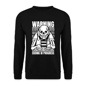 Avertissement pour le programmeur Developer Coder - Sweat-shirt Unisexe - noir - Devant - Alina (178cm) & Michal (187cm)