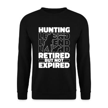 Chasse chasseur chasse à la retraite - Sweat-shirt Unisexe - noir - Devant - Alina (178cm) & Michal (187cm)