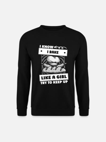 Backen Bäcker Bäckerei Mädchen - Unisex Pullover - Schwarz
