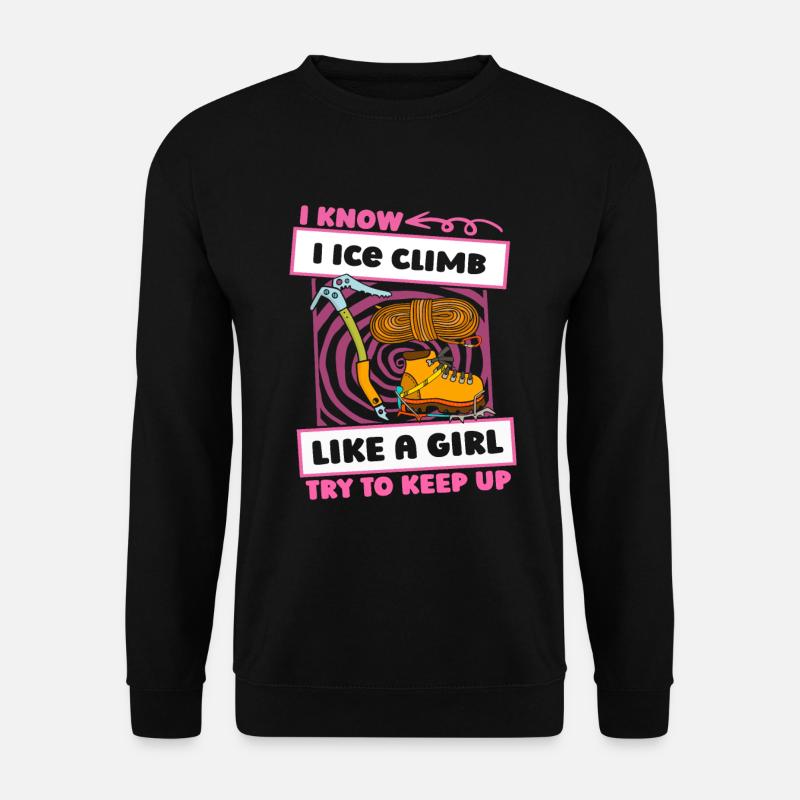 Eisklettern Mädchen - Unisex Pullover - Schwarz