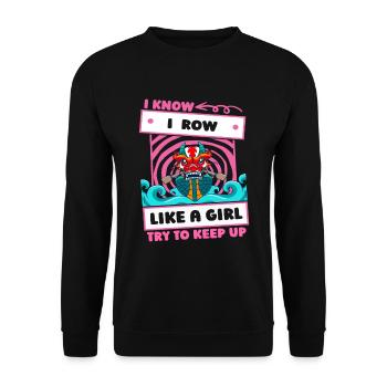 Rowing Girls - Unisex Sweatshirt - black - Front - Alina (178cm) & Michal (187cm)
