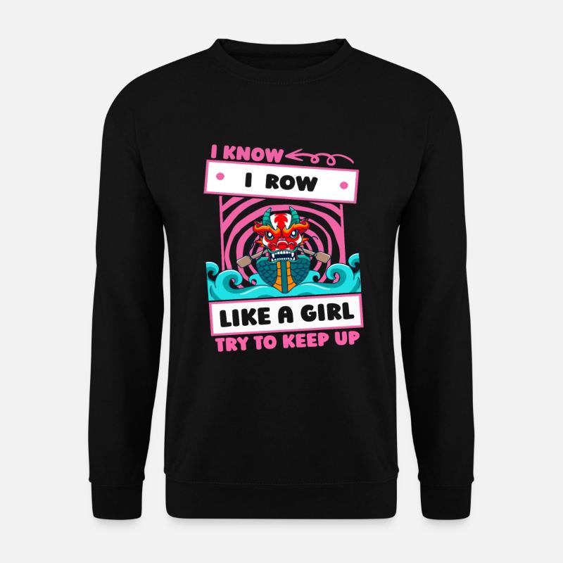 Rudern Ruderer Mädchen - Unisex Pullover - Schwarz