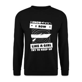 Rowing Girls - Unisex Sweatshirt - black - Front - Alina (178cm) & Michal (187cm)