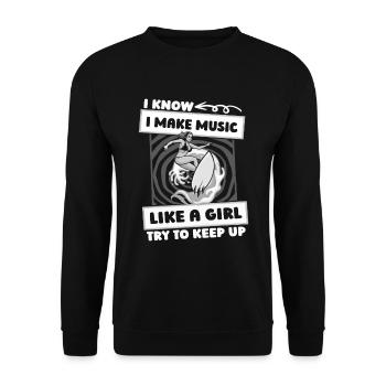 Surfer Surfing Girls - Sweat-shirt Unisexe - noir - Devant - Alina (178cm) & Michal (187cm)
