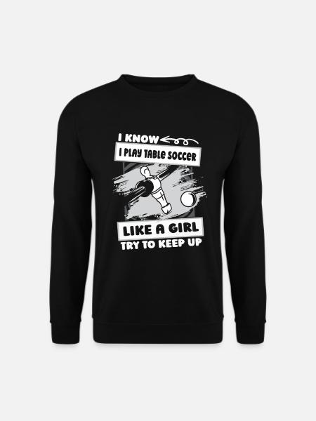 Tischfußball Kicker Mädchen - Unisex Pullover - Schwarz