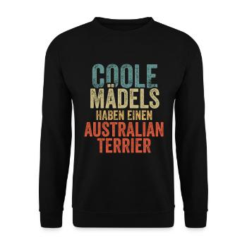 Australian Terrier - Unisex Pullover - Schwarz - Vorne - Alina (178cm) & Michal (187cm)