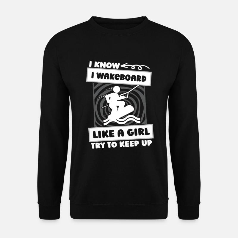 Wakeboard Wakeboarder Mädchen - Unisex Pullover - Schwarz