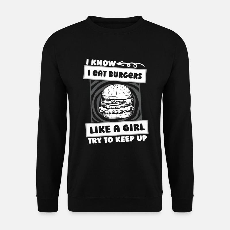 Burger Hamburger Mädchen - Sweat-shirt Unisexe - noir