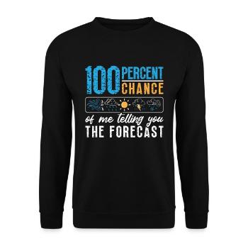 Meteorology 100 Percent Chance Weather Forecasting - Unisex Pullover - Schwarz - Vorne - Alina (178cm) & Michal (187cm)