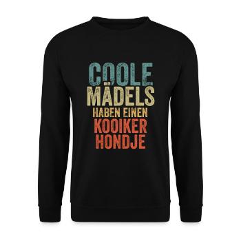 Kooikerhondje - Unisex Pullover - Schwarz - Vorne - Alina (178cm) & Michal (187cm)