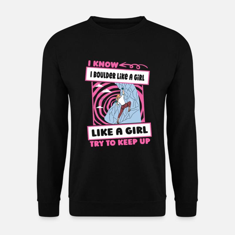 Bouldern Bouldering Mädchen - Unisex Pullover - Schwarz
