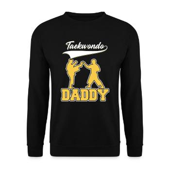 Taekwondo Vati Taekwondo Vater - Unisex Pullover - Schwarz - Vorne - Alina (178cm) & Michal (187cm)