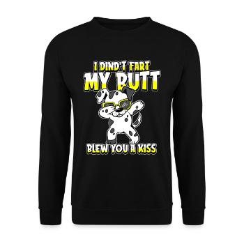 Dalmatian humor - Unisex Sweatshirt - black - Front - Alina (178cm) & Michal (187cm)