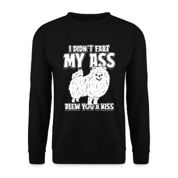 Pomeranian Funny - Unisex Sweatshirt - black - Front - Alina (178cm) & Michal (187cm)