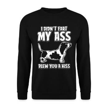 Chien Bassett - Sweat-shirt Unisexe - noir - Devant - Alina (178cm) & Michal (187cm)