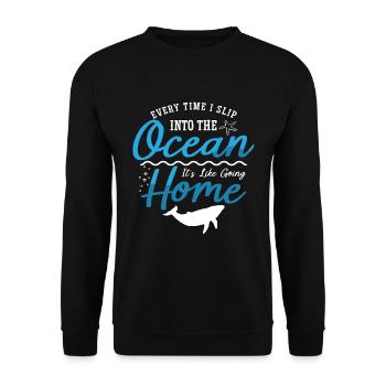 Marine Biology Every Time I Slip Into Underwater - Unisex Pullover - Schwarz - Vorne - Alina (178cm) & Michal (187cm)