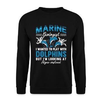 Marine Biologist I Wanted To Play Marine Science - Unisex Pullover - Schwarz - Vorne - Alina (178cm) & Michal (187cm)