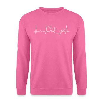 Orka. Herz. Liebe. Ekg. Impuls. Schlagen. - Unisex Pullover - Pink - Vorne