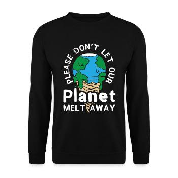 Changement climatique S’il vous plaît, ne laissez pas notre mère la Terre - Sweat-shirt Unisexe - noir - Devant - Alina (178cm) & Michal (187cm)