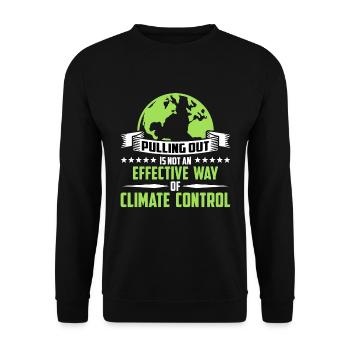 Le retrait du réchauffement climatique n’est pas écologiste - Sweat-shirt Unisexe - noir - Devant - Alina (178cm) & Michal (187cm)